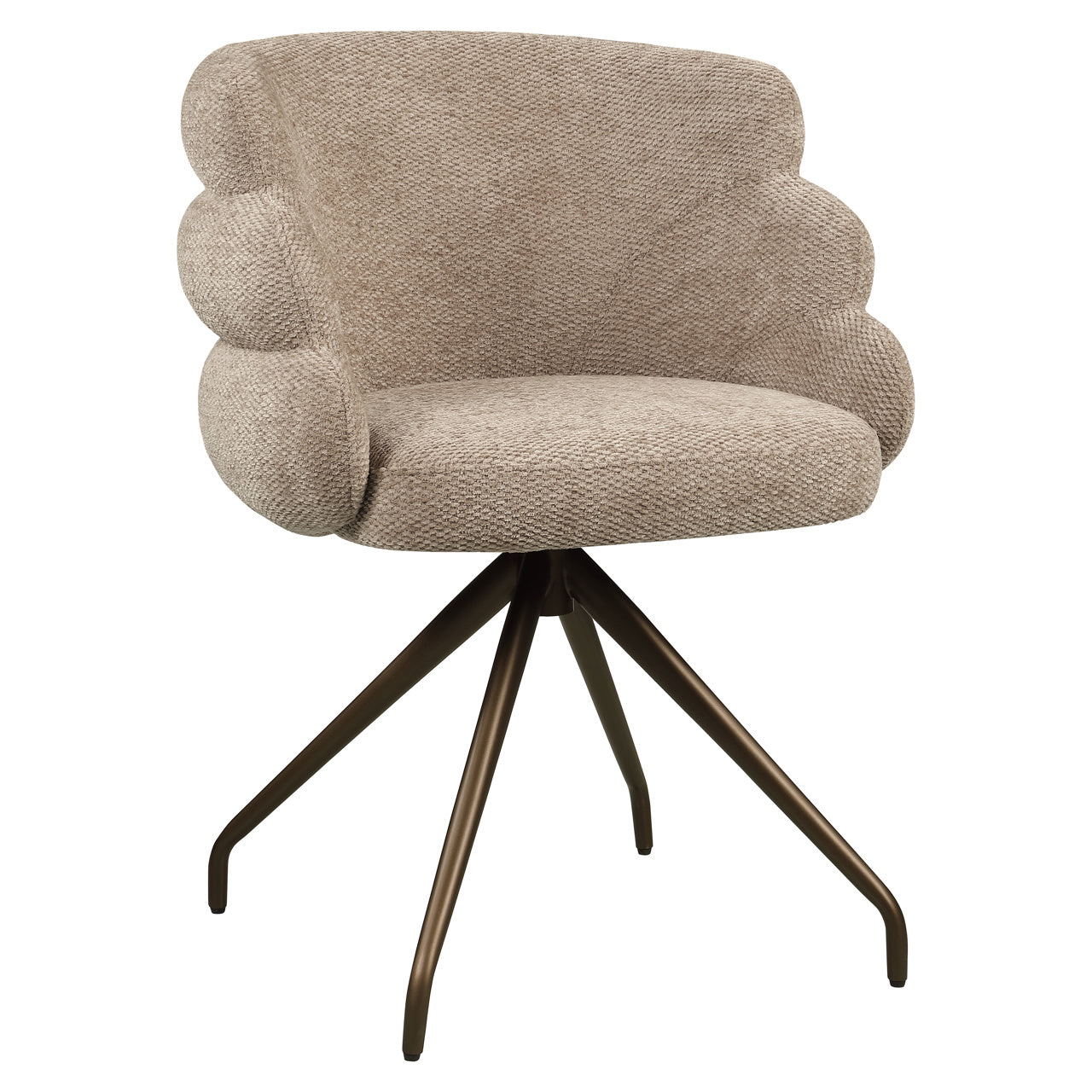 Richmond Interiors Esszimmerstuhl Kayla mocca boldweave swivel Esszimmerstuhl Richmond Interiors