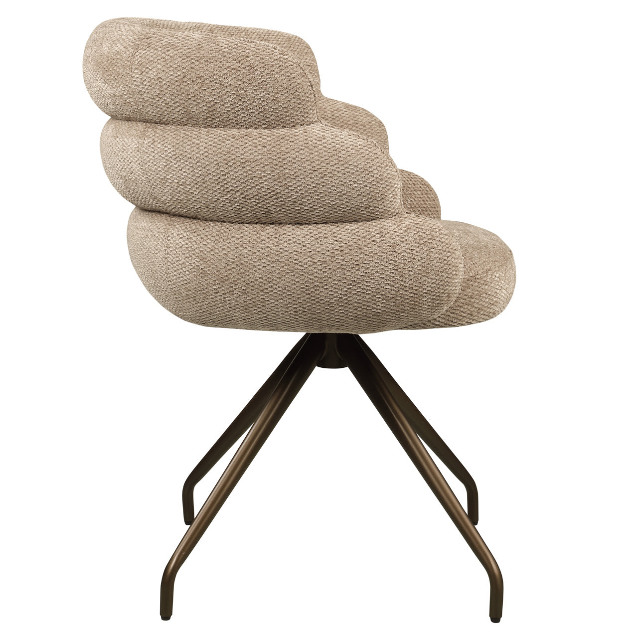 Richmond Interiors Esszimmerstuhl Kayla mocca boldweave swivel Esszimmerstuhl Richmond Interiors