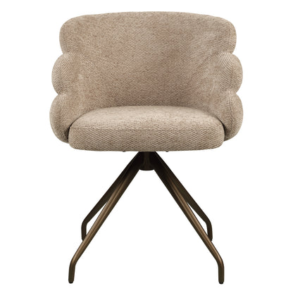 Richmond Interiors Esszimmerstuhl Kayla mocca boldweave swivel Esszimmerstuhl Richmond Interiors