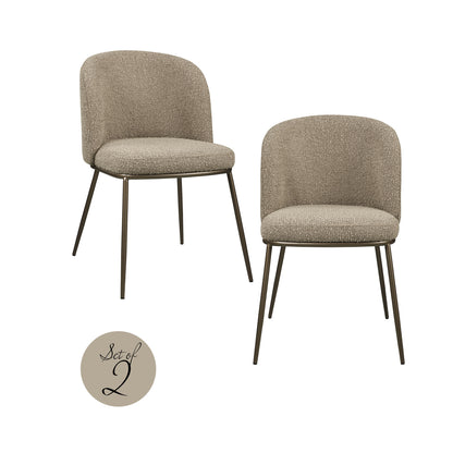 Richmond Interiors Esszimmerstuhl Elvi mocca chunky fire retardant (Set of 2) Esszimmerstuhl Richmond Interiors