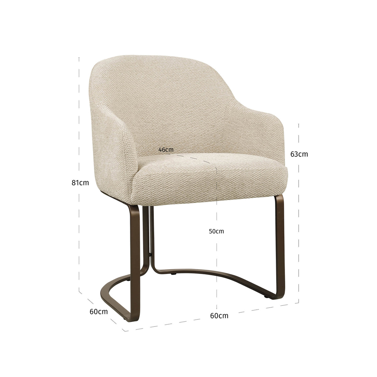 Richmond Interiors Esszimmerstuhl Hadley natural boldweave fire retardant Richmond Interiors