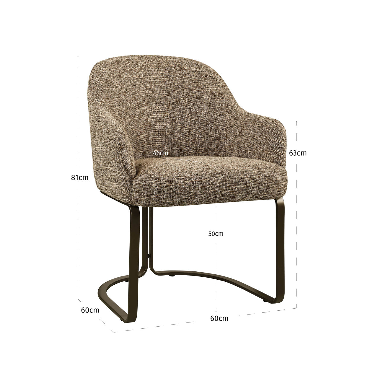Richmond Interiors Esszimmerstuhl Hadley brown tweed fire retardant Esszimmerstuhl Richmond Interiors