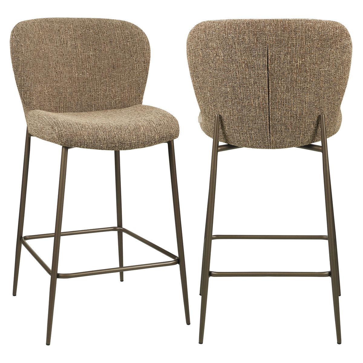 Richmond Interiors Thekenstuhl Odarby brown tweed fire retardant Richmond Interiors