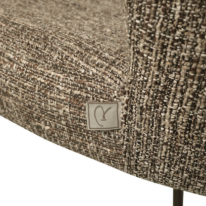 Richmond Interiors Thekenstuhl Odarby brown tweed fire retardant Richmond Interiors
