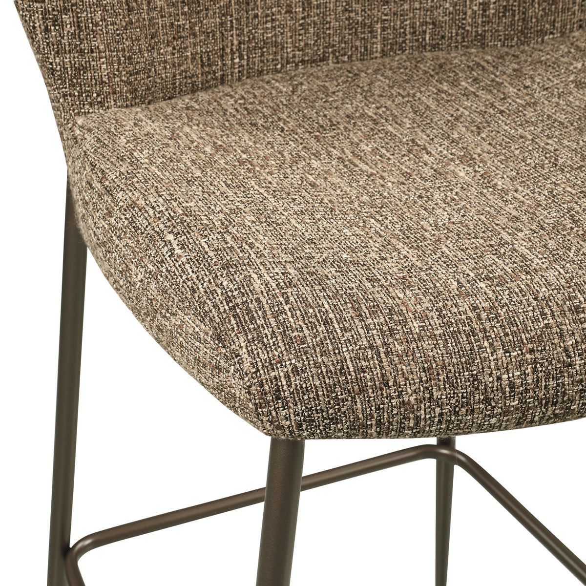 Richmond Interiors Thekenstuhl Odarby brown tweed fire retardant Richmond Interiors
