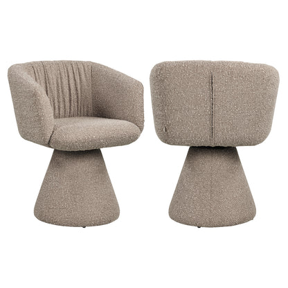 Richmond Interiors Esszimmerstuhl Madeline mocca chunky swivel Esszimmerstuhl Richmond Interiors