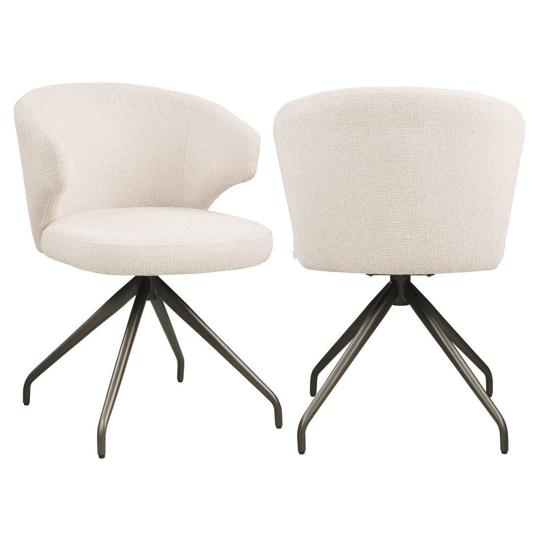 Richmond Interiors Esszimmerstuhl Milly biscotti swivel Esszimmerstuhl Richmond Interiors