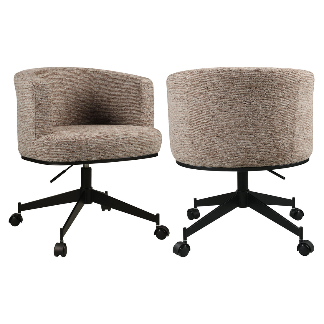 Richmond Interiors Esszimmerstuhl Rochenne mocca linear swivel on wheels Esszimmerstuhl Richmond Interiors