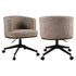 Richmond Interiors Esszimmerstuhl Rochenne mocca linear swivel on wheels Esszimmerstuhl Richmond Interiors