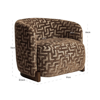Richmond Interiors Lounge Stuhl Hannah brown labyrinth fire retardant Richmond Interiors