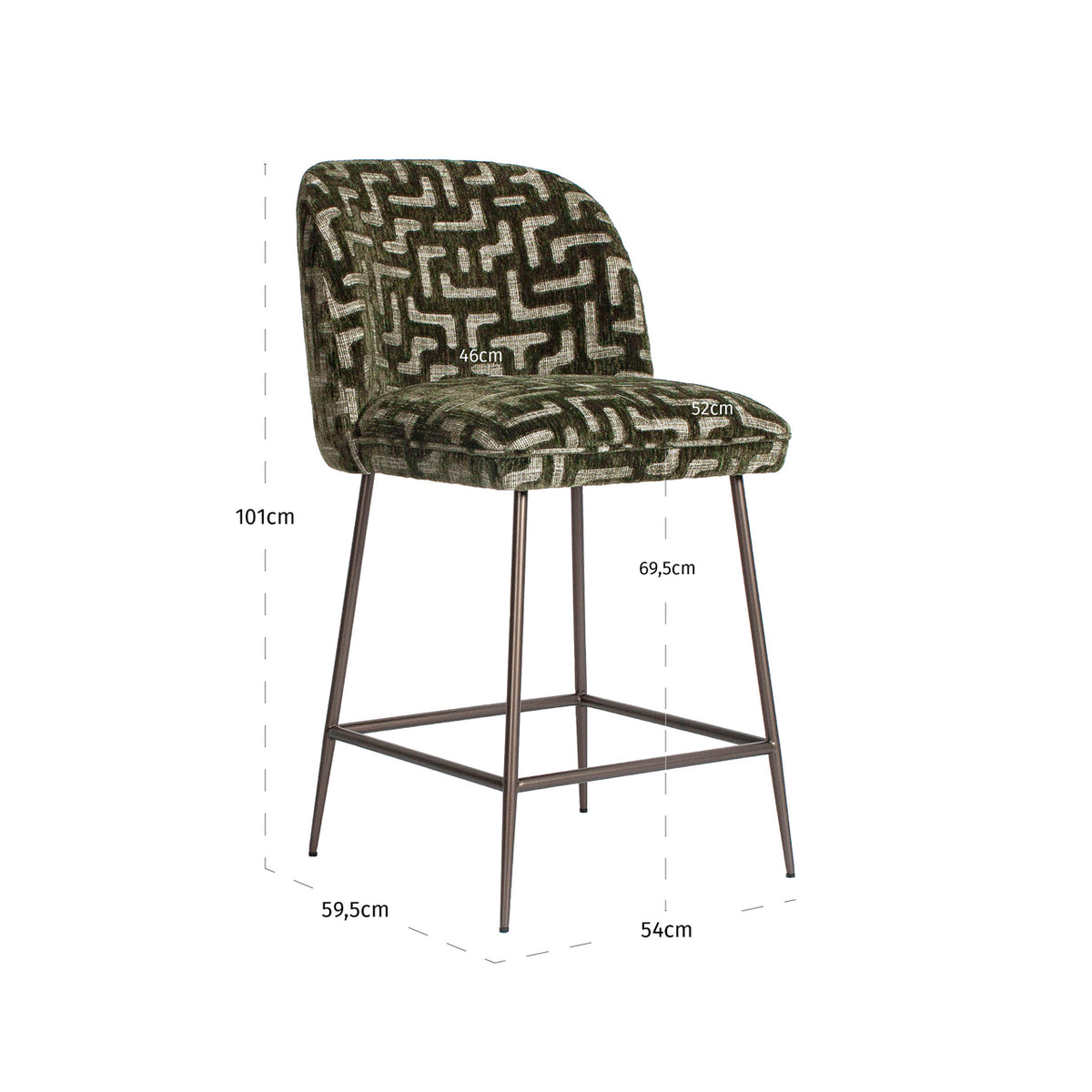 Richmond Interiors Thekenstuhl Pullitzer moss labyrinth Richmond Interiors