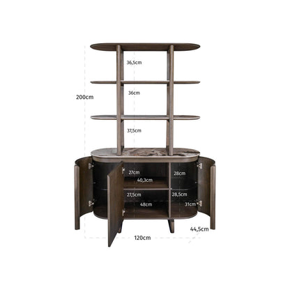 Richmond Interiors Vitrine Langford brown