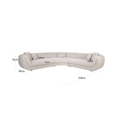 Richmond Interiors Sofa Gianelle natural chunky Richmond Interiors
