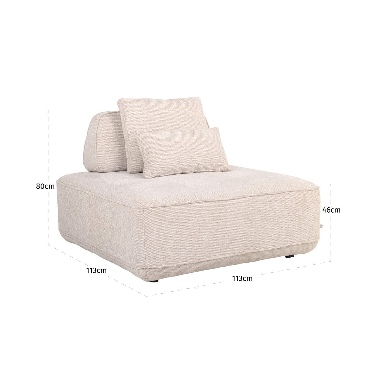 Richmond Interiors Sofa Tudor natural boldweave 1-seater movable backrest Richmond Interiors