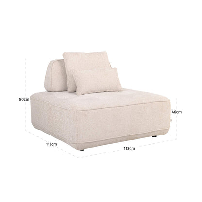 Richmond Interiors Sofa Tudor natural boldweave 1-seater movable backrest Richmond Interiors