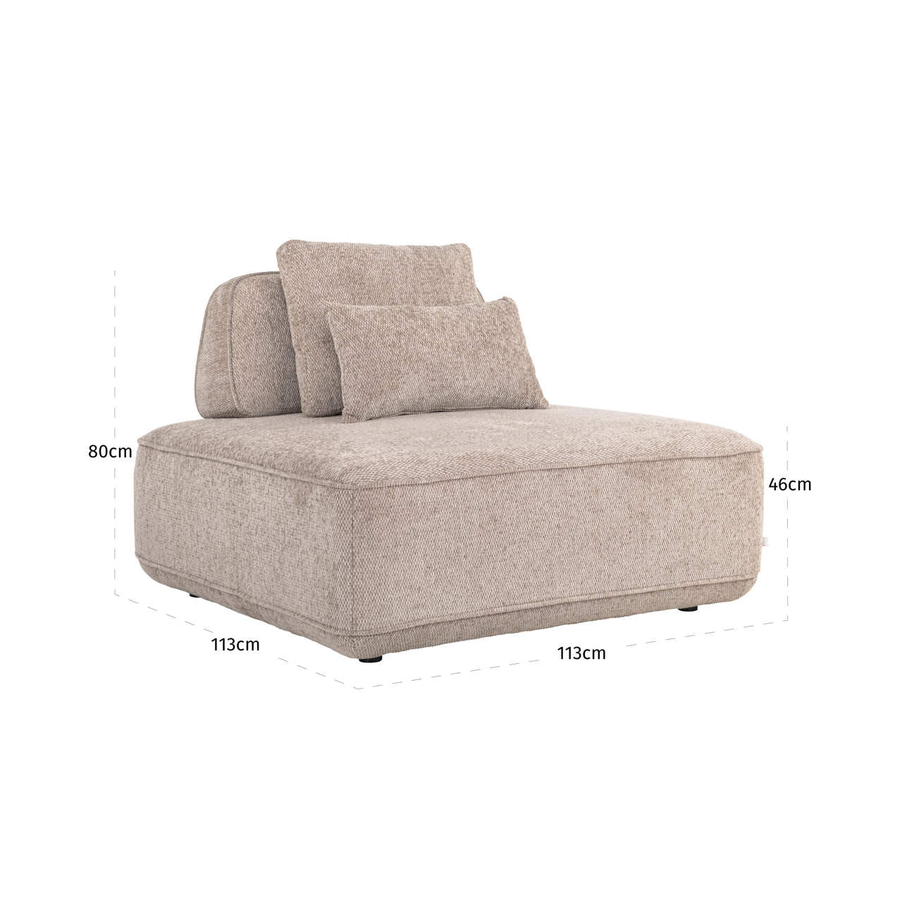 Richmond Interiors Sofa Tudor mocca boldweave 1-seater movable backrest Richmond Interiors