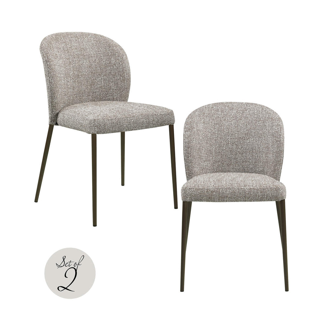 Richmond Interiors Esszimmerstuhl Stacker  earth tweed fire retardant (Set of 2)