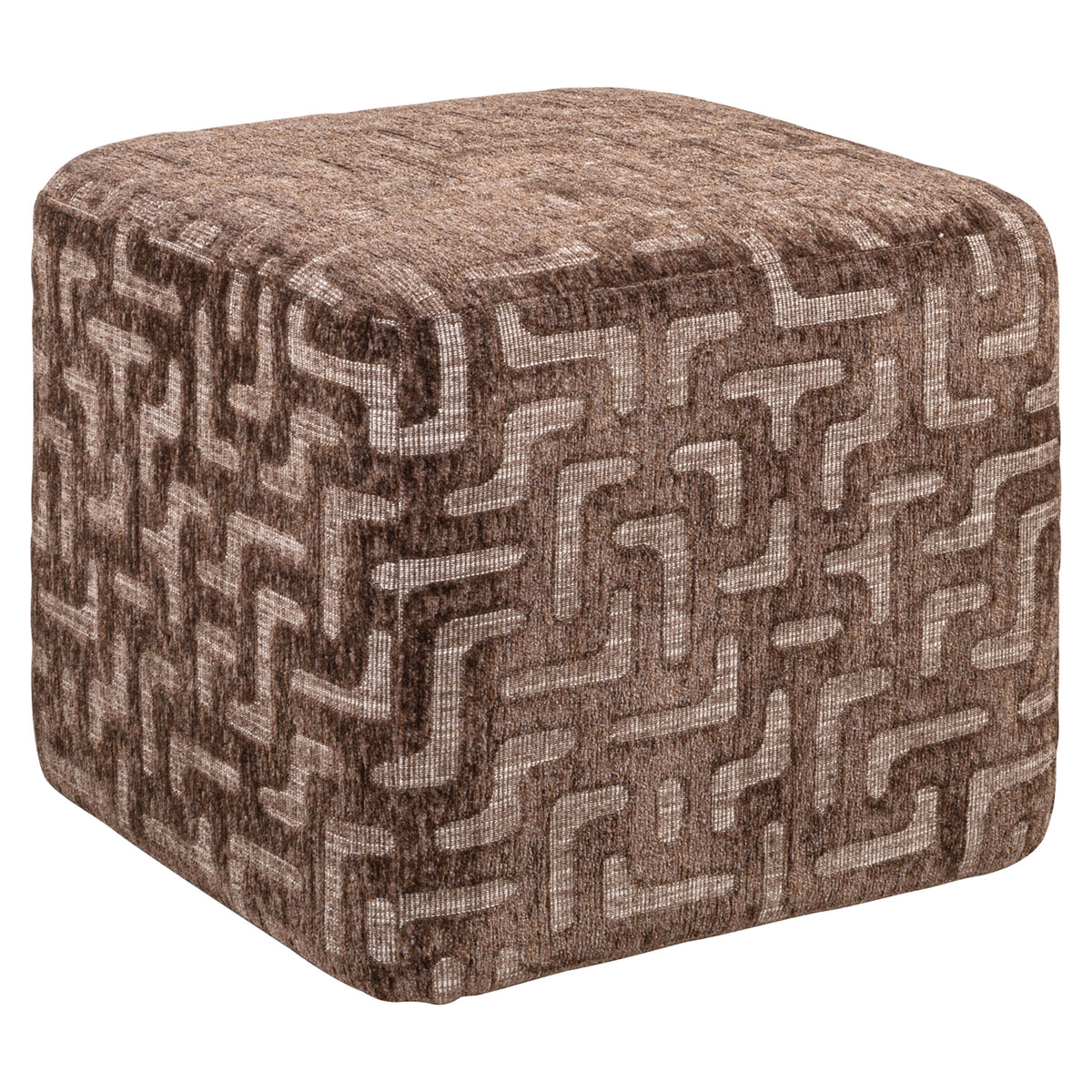 Richmond Interiors Hocker &amp; Fußbank Ciela brown labyrinth Richmond Interiors