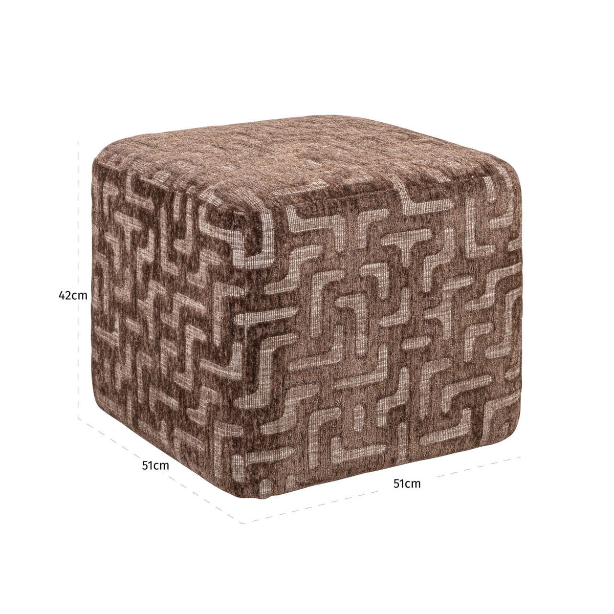 Richmond Interiors Hocker &amp; Fußbank Ciela brown labyrinth Richmond Interiors