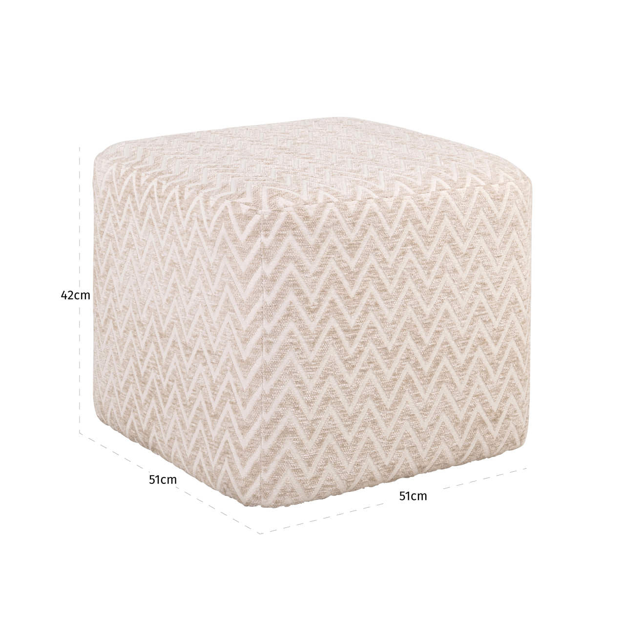 Richmond Interiors Hocker &amp; Fußbank Ciela beige chevron Hocker &amp; Fußbank Richmond Interiors
