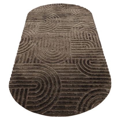 Richmond Interiors Teppich Liff dark brown 200x350