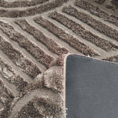 Richmond Interiors Teppich Liff dark brown 200x350