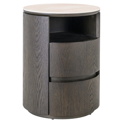 Richmond Interiors Nachttisch Nando brown 2-drawers Richmond Interiors