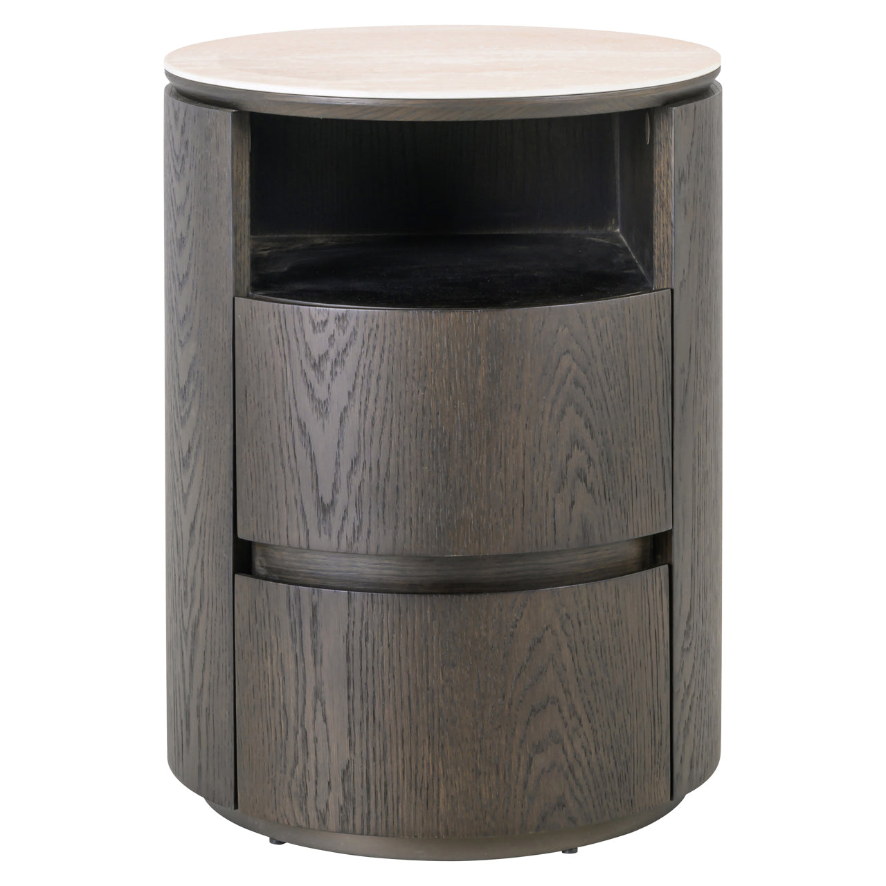 Richmond Interiors Nachttisch Nando brown 2-drawers Richmond Interiors