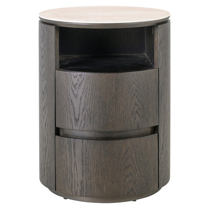 Richmond Interiors Nachttisch Nando brown 2-drawers Richmond Interiors