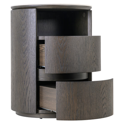 Richmond Interiors Nachttisch Nando brown 2-drawers Richmond Interiors