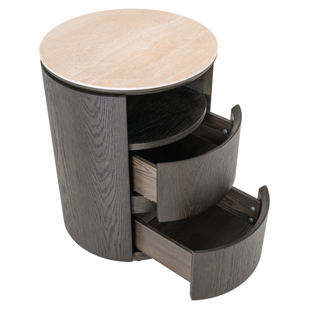 Richmond Interiors Nachttisch Nando brown 2-drawers Richmond Interiors