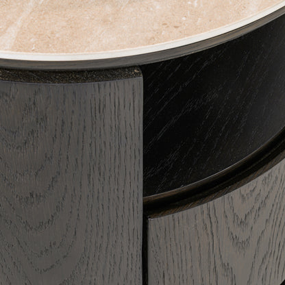 Richmond Interiors Nachttisch Nando brown 2-drawers Richmond Interiors