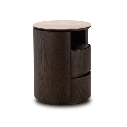 Richmond Interiors Nachttisch Nando brown 2-drawers Richmond Interiors