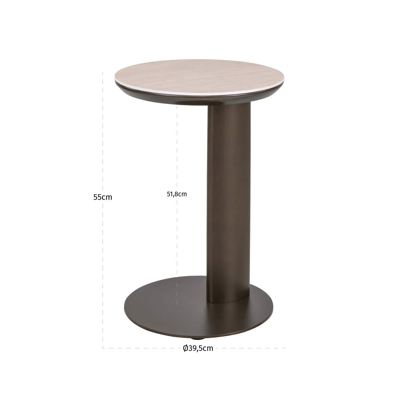 Richmond Interiors Sofabeistelltisch Ritz brown