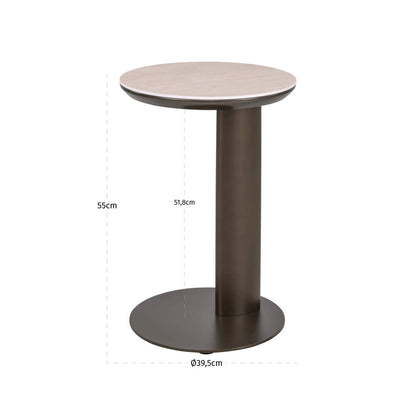 Richmond Interiors Sofabeistelltisch Ritz brown