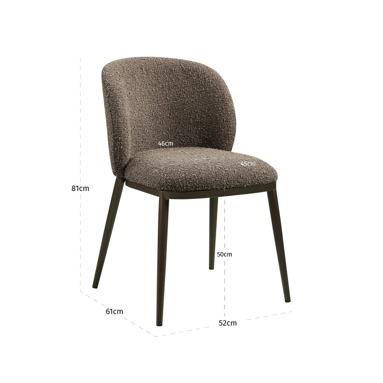 Richmond Interiors Esszimmerstuhl Gandy brown chunky Esszimmerstuhl Richmond Interiors