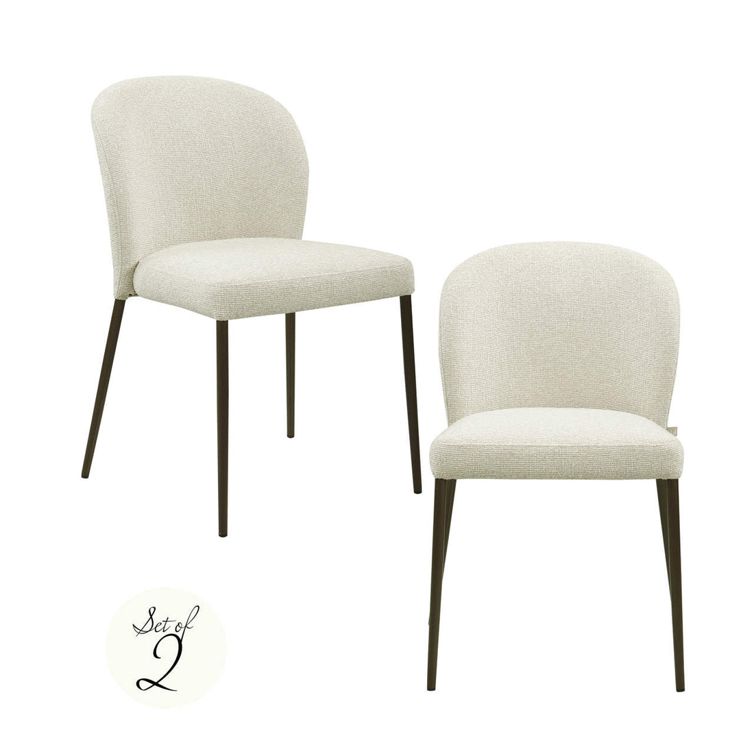 Richmond Interiors Esszimmerstuhl Stacker biscotti fire retardant (Set of 2)