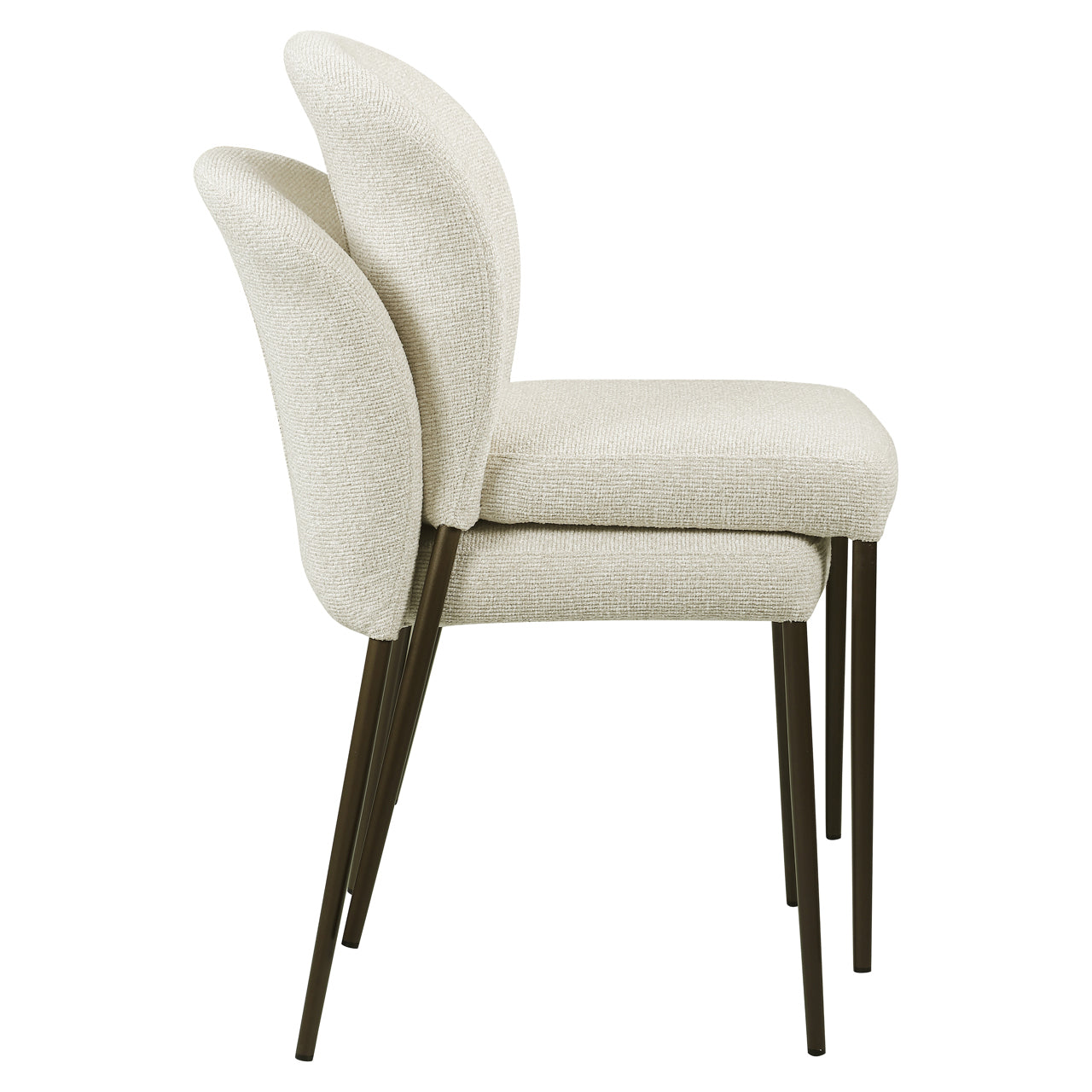 Richmond Interiors Esszimmerstuhl Stacker  biscotti fire retardant (Set of 2)
