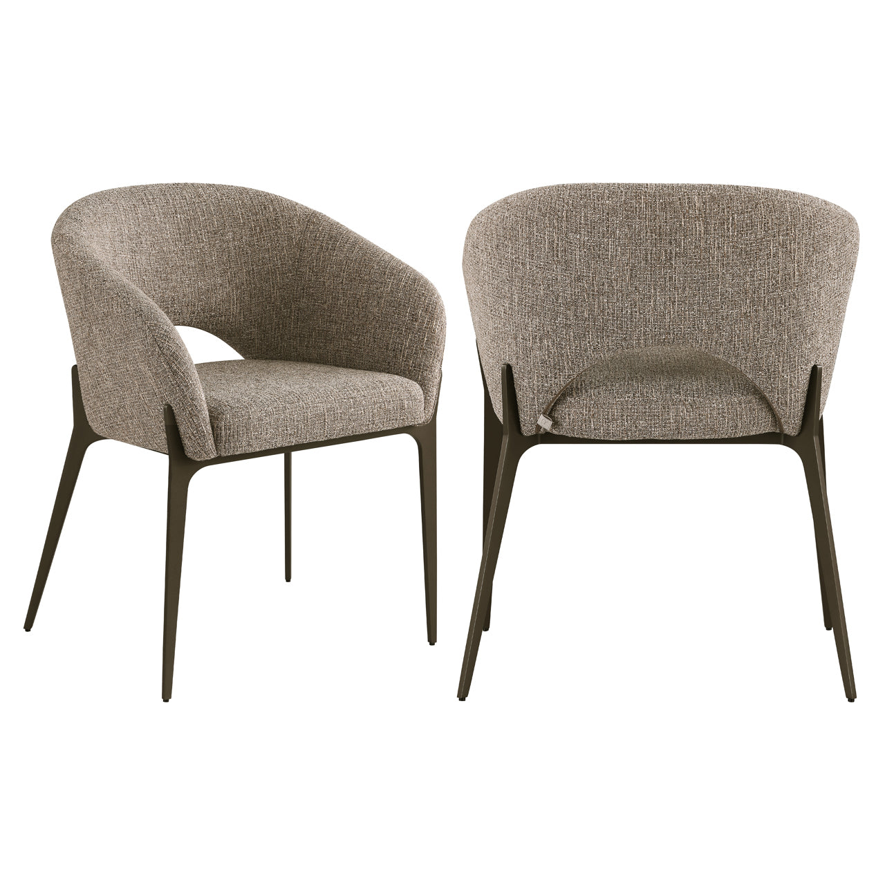 Richmond Interiors Esszimmerstuhl Kenzi brown tweed