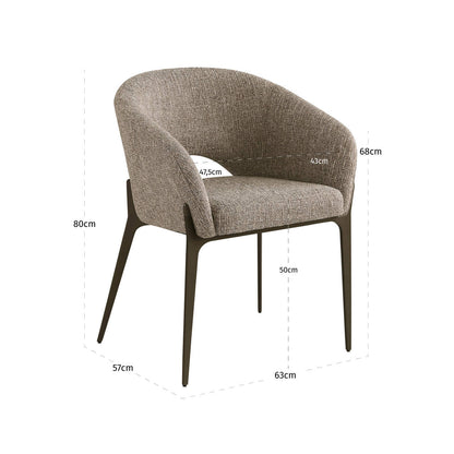 Richmond Interiors Esszimmerstuhl Kenzi brown tweed Esszimmerstuhl Richmond Interiors