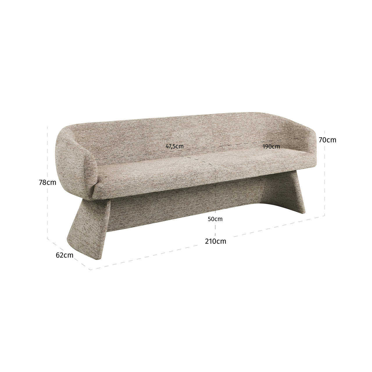 Richmond Interiors Sitzbank Quiriro mocca linear Sitzbank Richmond Interiors