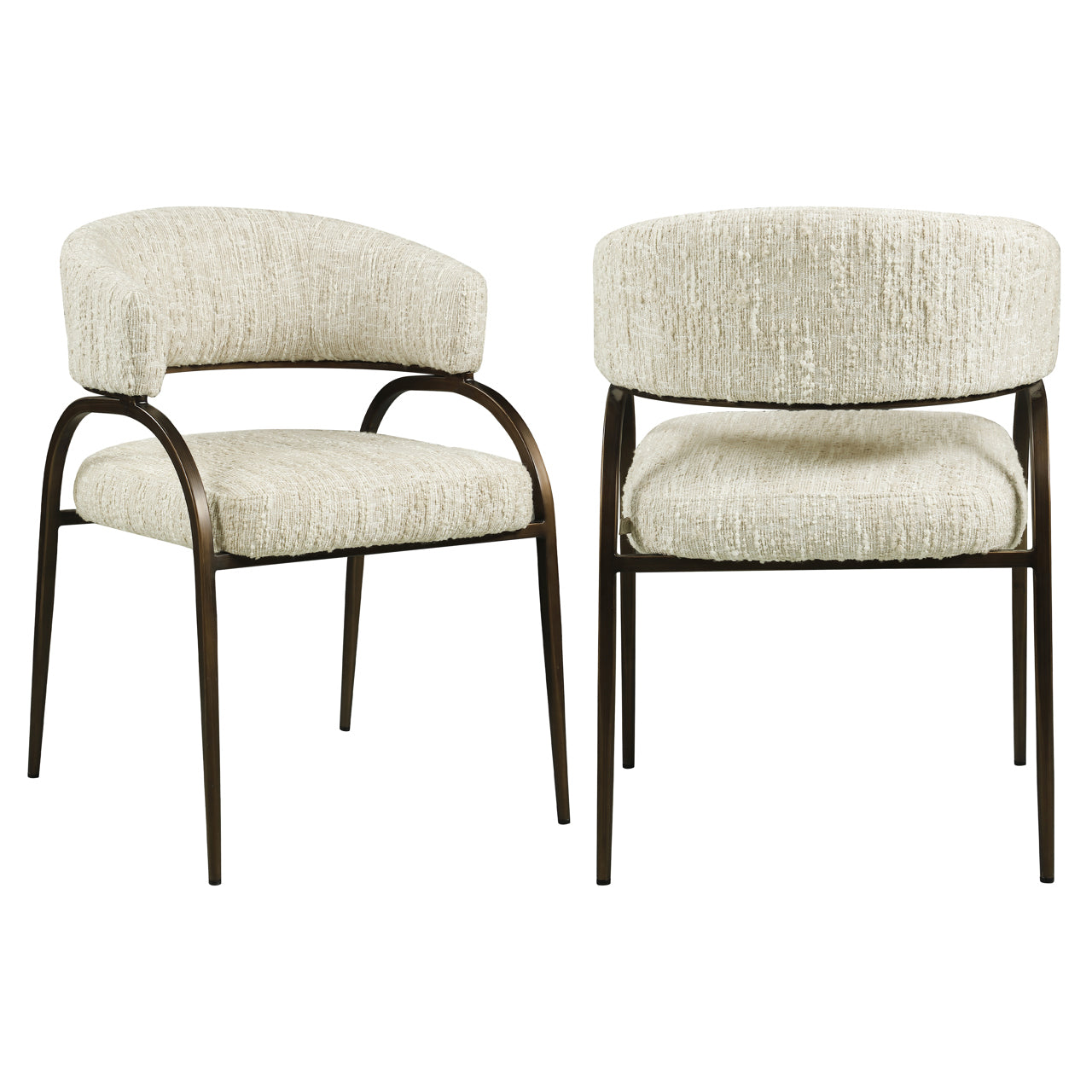 Richmond Interiors Esszimmerstuhl Charda  beige angora