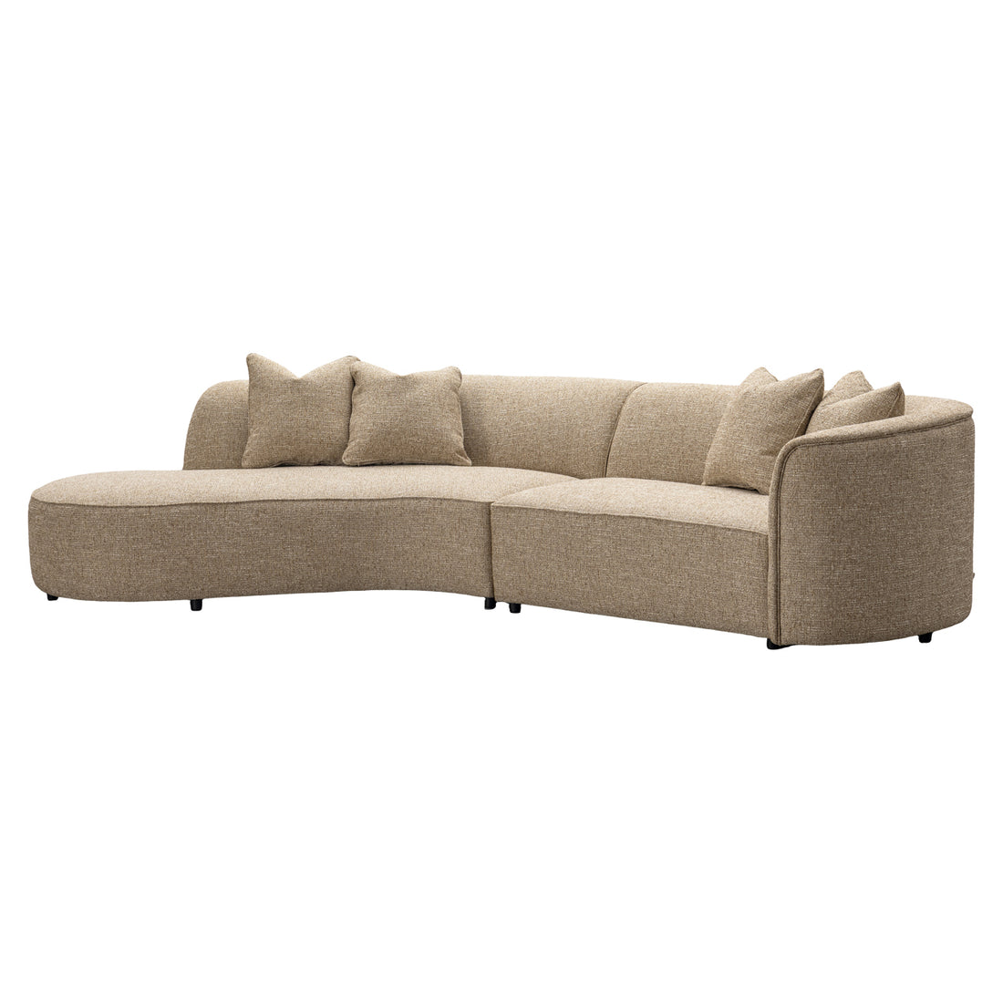 Richmond Interiors Sofa Romero sand tweed ottoman left fire retardant Sofa Richmond Interiors