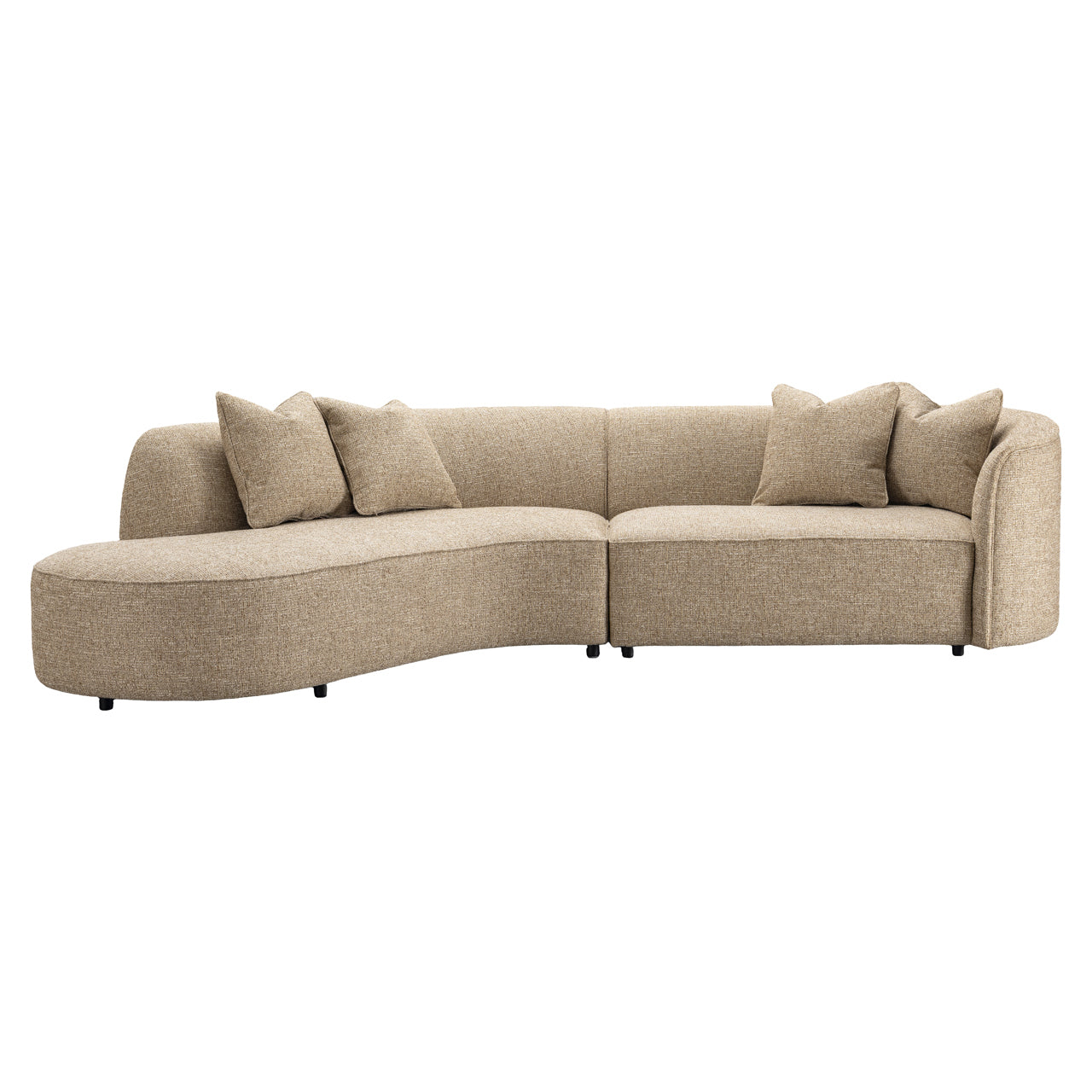 Richmond Interiors Sofa Romero sand tweed ottoman left fire retardant