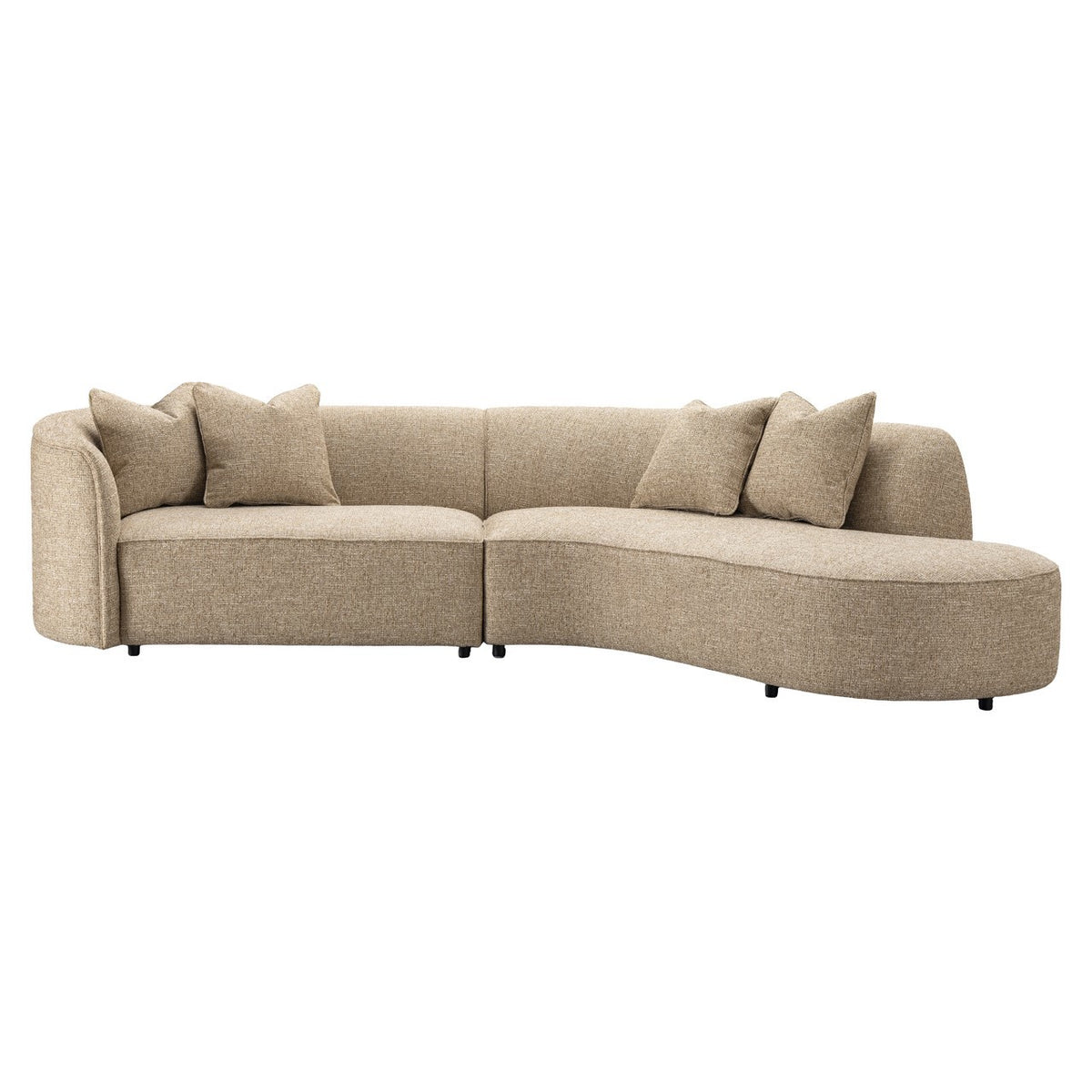 Richmond Interiors Sofa Romero sand tweed ottoman right fire retardant Richmond Interiors