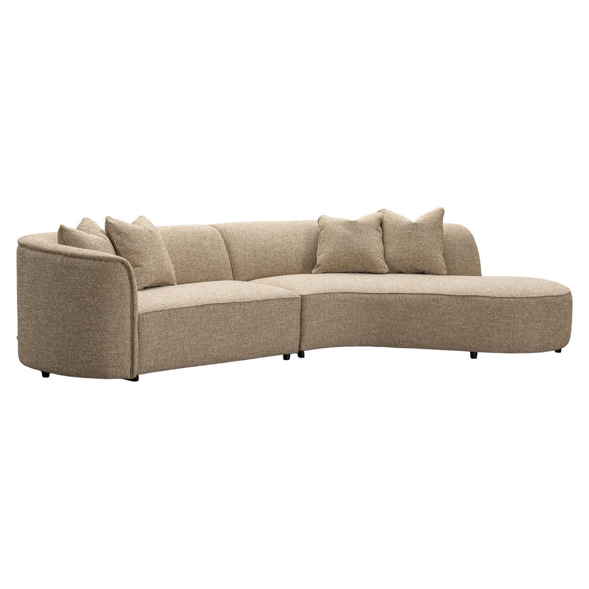 Richmond Interiors Sofa Romero sand tweed ottoman right fire retardant Richmond Interiors