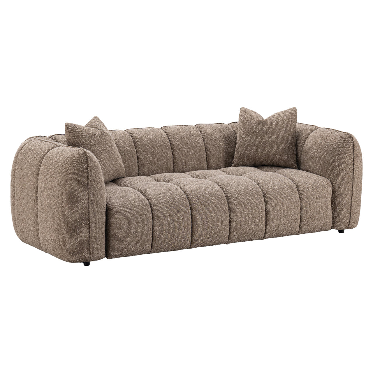 Richmond Interiors Sofa Hogan mocca chunky 3-seater fire retardant
