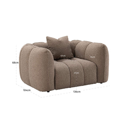 Richmond Interiors Lounge Stuhl Hogan mocca chunky fire retardant Lounge Stuhl Richmond Interiors