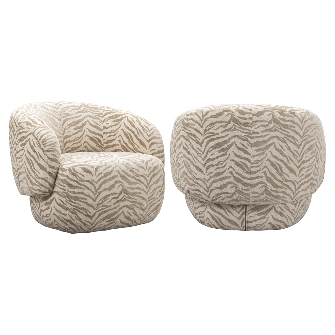 Richmond Interiors Lounge Stuhl Milano beige tiger Lounge Stuhl Richmond Interiors