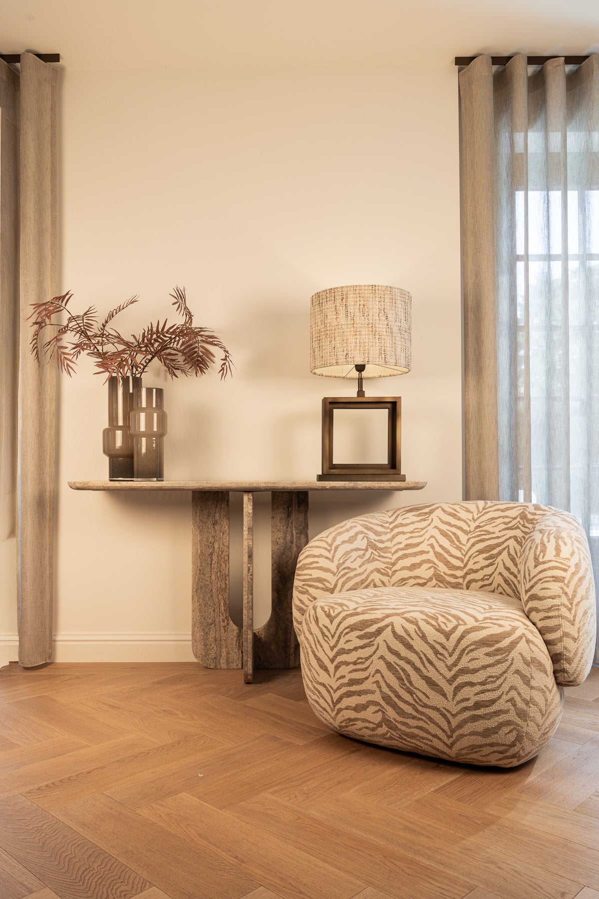 Richmond Interiors Vase Torra beige small Richmond Interiors
